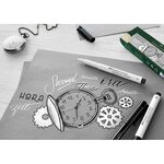 Feutre pitt artist pen pointe 1 5mm blanc x 10 faber-castell