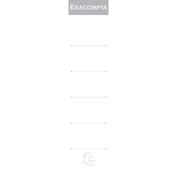 Paquet 10 Étiquettes Classeur A Levier Dos De 50mm - Blanc - Exacompta