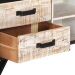 vidaXL Meuble TV 110x30x41 cm Bois d'acacia massif