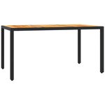 vidaXL Ensemble à manger de jardin coussins 5Pièces Noir Résine tressée