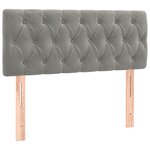 vidaXL Sommier à lattes de lit avec matelas LED Gris clair 100x200 cm
