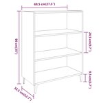 vidaXL Buffet Chêne marron 69 5x32 5x90 cm Bois d'ingénierie