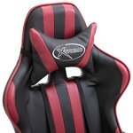 vidaXL Chaise de jeu Rouge bordeaux Similicuir