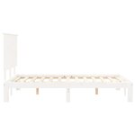 vidaXL Cadre de lit sans matelas blanc 140x190 cm bois de pin massif