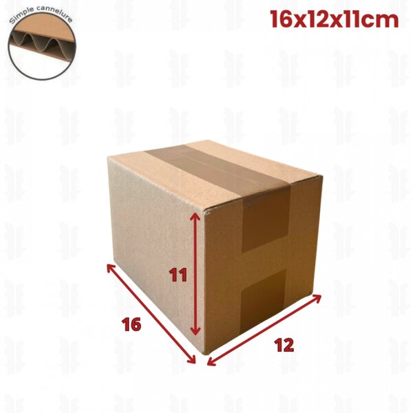20 cartons caisse américaine 16x12x11 cm (fefco 201)