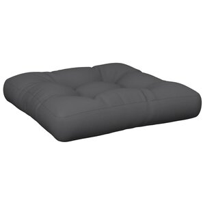 vidaXL Coussin de palette gris 60x60x12 cm tissu