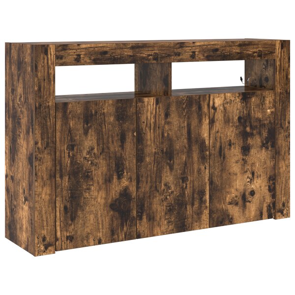 vidaXL Buffet Chêne Fumé Bois d'Ingénierie 116 x 30 x 75 cm