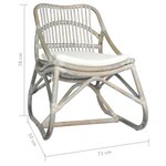 vidaXL Chaise en rotin Gris Lin