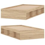 vidaXL Cadre de lit sans matelas chêne sonoma 90x200 cm
