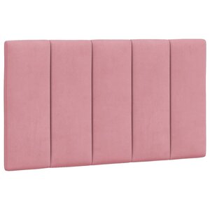 vidaXL Coussin de tête de lit rose 90 cm velours