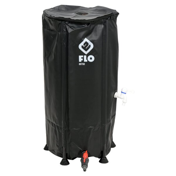 FLO Réservoir d'eau de pluie pliable 100 L noir