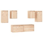 vidaXL Meubles TV 6 Pièces Bois massif de pin