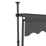 vidaXL Auvent manuel rétractable avec LED 350 cm Anthracite