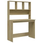 vidaXL Bureau avec étagères Chêne sonoma 102x45x148 cm