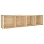 vidaXL Bibliothèque/Meuble TV Chêne sonoma 36x30x143cm Bois ingénierie
