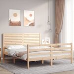 vidaXL Cadre de lit sans matelas 160x200 cm bois massif