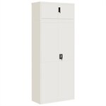 vidaXL Classeur blanc 90x40x220 cm acier