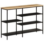 vidaXL Table console 110x30x75 cm bois de manguier massif brut et fer