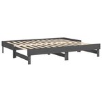 vidaXL Lit coulissant sans matelas gris 2x(100x200) cm