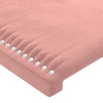 vidaXL Cadre de lit avec tête de lit Rose 200x200 cm Velours