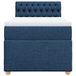vidaXL Sommier à lattes de lit avec matelas Bleu 90x190 cm Tissu