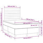 vidaXL Sommier à lattes de lit avec matelas rose 120x190 cm velours