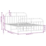 vidaXL Cadre de lit métal sans matelas avec pied de lit noir 140x200cm
