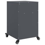 vidaXL Tables de chevet 2 Pièces anthracite 36x39x59 cm acier