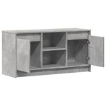 vidaXL Meuble TV avec LED gris béton 100x34x50 cm bois d'ingénierie