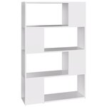 vidaXL Bibliothèque/Séparateur de pièce Blanc 80x24x124 5 cm Aggloméré