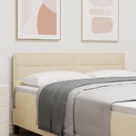 vidaXL Tête de lit Design Lignes Crème 72 cm Tissu