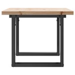 vidaXL Table basse cadre en O 80x50x40 5cm bois de pin massif et fonte