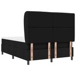Lit Box Spring vidaXL avec Matelas Noir 140x200 cm Tissu