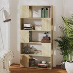 vidaXL Bibliothèque de séparation Chêne sonoma 80x24x155 cm Aggloméré