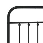 vidaXL Cadre de lit métal sans matelas avec tête de lit noir 120x200cm