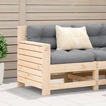 vidaXL Canapé de jardin accoudoir avec coussin bois massif de pin