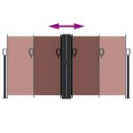 vidaXL Auvent latéral rétractable marron 120x1000 cm