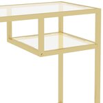 vidaXL Bureau d'ordinateur Transparent 100x36x74 cm Verre trempé
