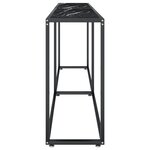 vidaXL Table console Marbre noir 220x35x75 5 cm Verre trempé
