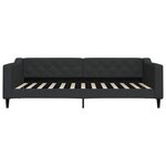 vidaXL Lit de jour avec gigogne sans matelas noir 100x200 cm