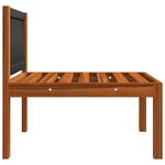 vidaXL Salon de jardin 3 Pièces avec coussins Bois d'acacia massif