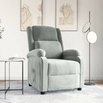 vidaXL Fauteuil inclinable gris clair velours