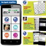 Le smart Initial 6,5 pouces 64 giga avec pochette smartphone senior pour DEBUTER