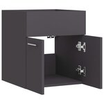 vidaXL Armoire d'évier Gris 41x38 5x46 cm Bois d’ingénierie
