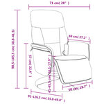 vidaXL Fauteuil inclinable de massage avec repose-pied jaune velours