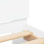 vidaXL Cadre de lit sans matelas blanc 180x200 cm