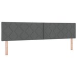 Tête de lit LED vidaXL Design Diamant Gris Foncé 200 cm Tissu
