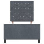 vidaXL Cadre de Lit Gris Foncé 100x200 cm Velours