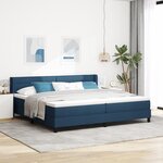 Lit Box Spring vidaXL avec Matelas Bleu 200x200 cm