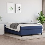 vidaXL Cadre de lit sans matelas bleu 140x200 cm tissu